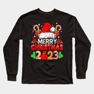 Family Christmas 2023 Matching Squad Santa Elf Long Sleeve T-Shirt